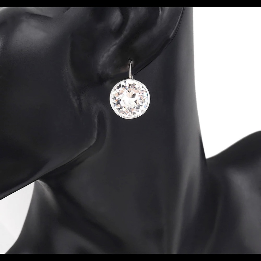 New Luxury Crystal Sterling Silver 925 Earrings